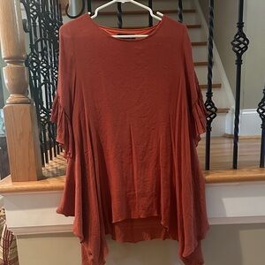 Elegant Rust Tunic Top